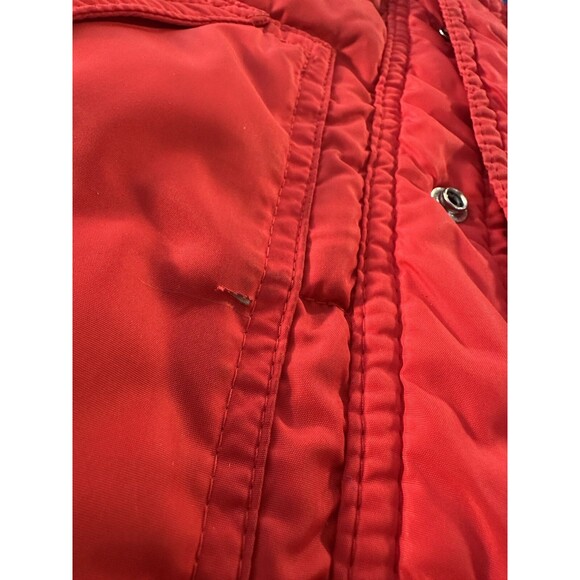 Vintage Beconta 70s Down SKI VEST red and blue snap front unisex adult S - Picture 7 of 9
